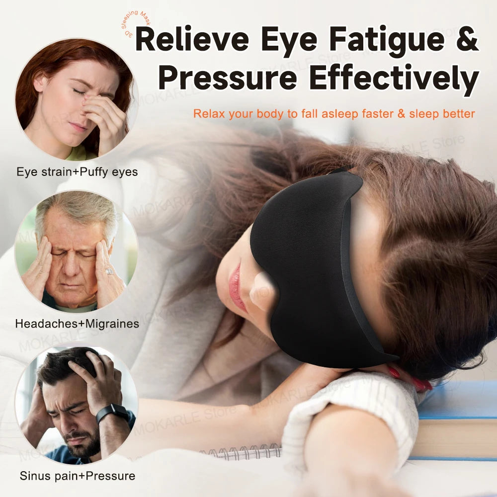 3D Blackout Sleep Mask for Travel & Yoga