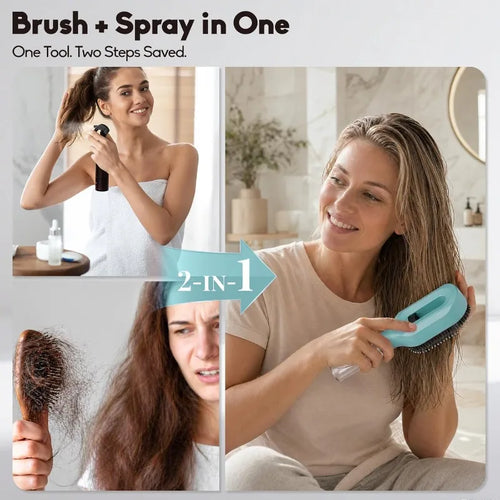 Anti-Static Detangling Water Spray Hair Brush