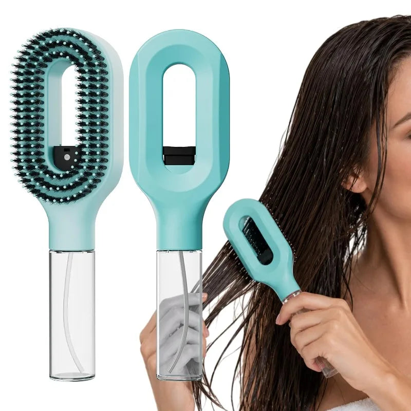 Anti-Static Detangling Water Spray Hair Brush